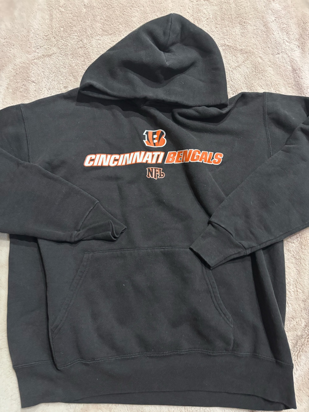 NFL Cincinnati Bengals Black & Orange Crewneck Hoodie